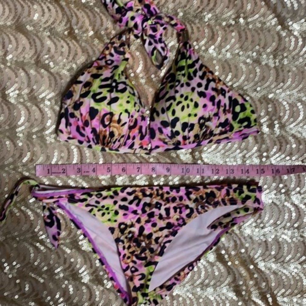 Y2K VS Bombshell colorful animal print bikini set